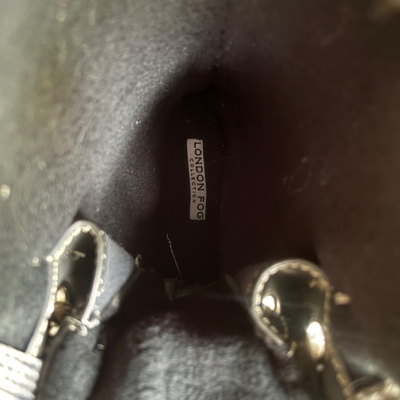 KIDS London Fog Melton Boots, Size 7, Black and Gray - Picture 6 of 13